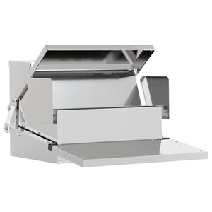 vidaXL Feeder s nogom za piliće Srebrna 50 x 40 x 29 cm 2 kg