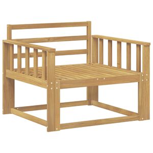 vidaXL Srednja sofa za van Čvrsto drvo akacije Bijela