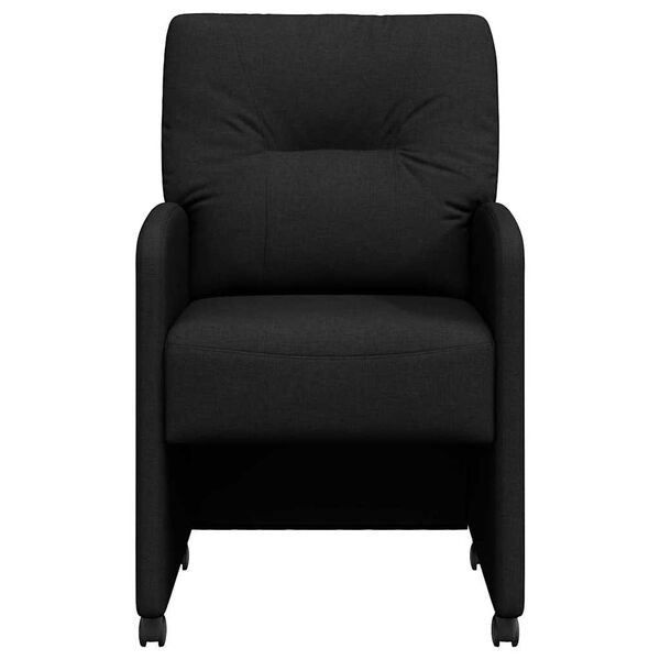 vidaXL Blagovačke stolice s kotačima 2 pcs Crna 57 x 67 x 95 cm