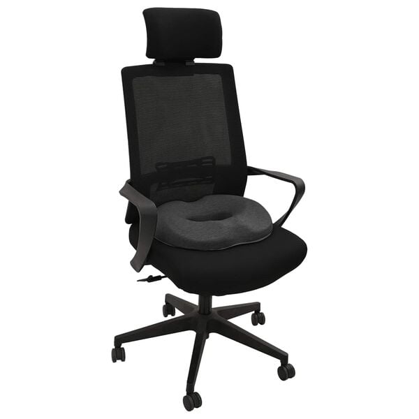 vidaXL Jastuk za sjedalo Tamno siva 42 x 36,5 x 8 cm Pjena za pamćenje