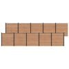 vidaXL Panel ograde 10 pcs WPC i aluminij Smeđa