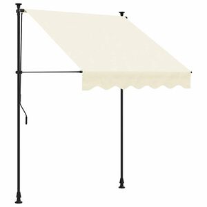 vidaXL Tenda na uvlačenje krem 200 x 115 cm od tkanine i čelika