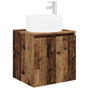 vidaXL Umivaonik s policom Staro drvo 49,5 x 44,5 x 66 cm