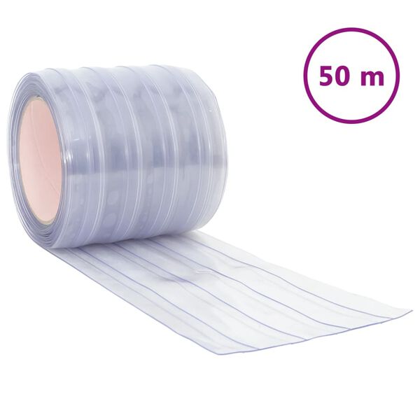 vidaXL Prozirna zavjesa za vrata 200 mm x 1,6 mm 50 m PVC