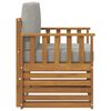 vidaXL Set vanjskih sofa s jastukom Prirodna 71 x 63 x 73 cm