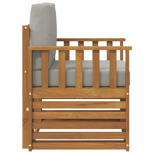 vidaXL Set vanjskih sofa s jastukom Prirodna 71 x 63 x 73 cm