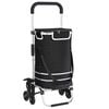 vidaXL Kolica za kupovinu Crna 47 x 39 x 100,5 cm Oxford tkanina