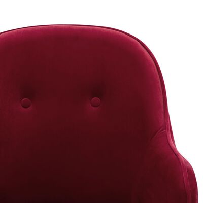 vidaXL Stolica za ljuljanje crvena boja vina baršunasta