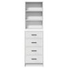 vidaXL Highboard s ladicama Bijelo 40 x 41 x 135 cm Konstruirano drvo