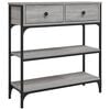 vidaXL Konzolni stol siva boja hrasta 72,5x25x75 cm konstruirano drvo