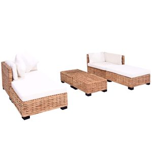 vidaXL Sofa Set 16 kom Prirodni Ratan