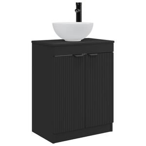 vidaXL Kupaonski umivaonik s sudoperom Crna 54 x 35 x 83 cm