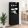 vidaXL Highboard Crni hrast 69,5 x 34 x 180 cm Konstruirano drvo