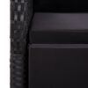 vidaXL 7-dijelni vrtni blagovaonski set s jastucima crni od poliratana