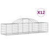 vidaXL Lučne gabionske ko&scaron;are 12 kom 200x50x40/60 cm pocinčano željezo