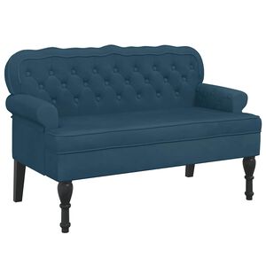 vidaXL Klupa s naslonom plava 119,5 x 64,5 x 75 cm bar&scaron;unasta