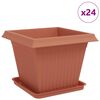 vidaXL Saksije za biljke 24 kom. Crvena cigla Plastika