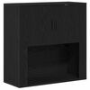 vidaXL Highboard Crni hrast 80 x 33 x 150 cm Konstruirano drvo