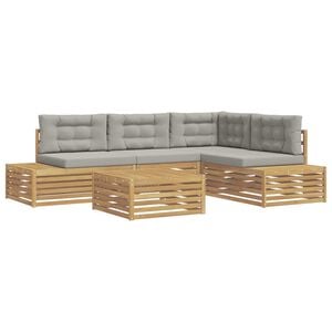 vidaXL 6 kom. Set vanjskih sofa Poliester Bijela