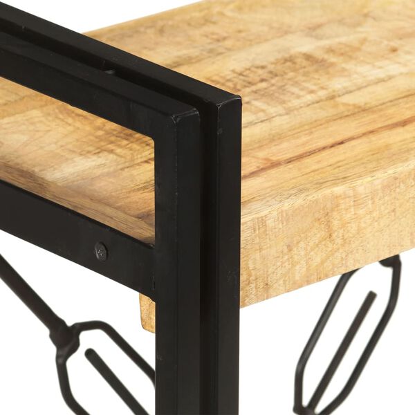 vidaXL Police za knjige s 3 razine 90x30x80 cm od masivnog drva manga