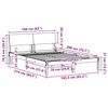 vidaXL Okvir kreveta Smeđa i crna 160 x 200 cm Masivna borovina