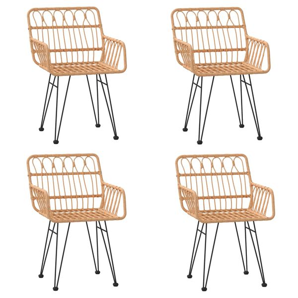 vidaXL 5-dijelni vrtni blagovaonski set od poliratana