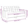 vidaXL Dvosjed od tkanine smeđesivi 140 cm