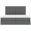 vidaXL Krevet s od storage Tamno siva 180 x 200 cm Lažna koža