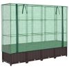 vidaXL Povi&scaron;ena gredica s pokrovom za staklenik 160 x 40 x 138 cm