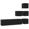 vidaXL Set TV komoda 6 pcs 60 x 30 x 30 cm Crni hrast