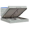 vidaXL Krevet od pjene s madracem i LED-om Svjetlosiva 140 x 190 cm