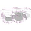 vidaXL 8-dijelni set vrtnih sofa od poliratana s jastucima sivi bagrem