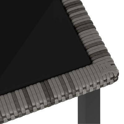 vidaXL Vrtni blagovaonski stol sivi 70 x 70 x 73 cm od poliratana
