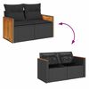 vidaXL 7-dijelni set vrtnih sofa od poliratana s jastucima crni bagrem