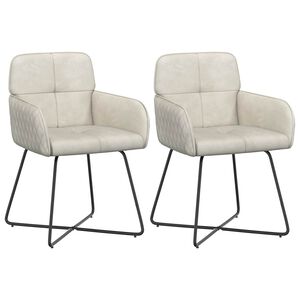 vidaXL Trpezarijske stolice 2 pcs Bar&scaron;un Krem 59 x 56,5 x 86 cm