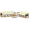 vidaXL Set vanjskih sofa 9 kom. Prirodna i krem