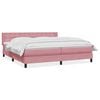 vidaXL Box Spring krevet s madracem ružičasti 180x220 cm samt
