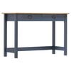 vidaXL Konzolni stol Hill s 2 ladice sivi 110 x 45 x 74 cm od borovine