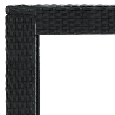 vidaXL Vrtni barski stol crni 100 x 60,5 x 110,5 cm od poliratana
