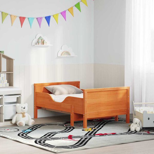 vidaXL Krevetna konstrukcija Smeđa 80 x 200 cm Čvrsto borovo drvo