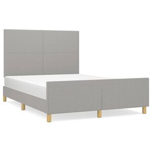 vidaXL Okvir za krevet bez madraca svjetlosivi 140x200 cm od tkanine