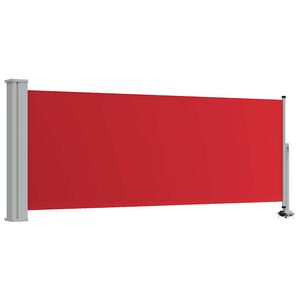 vidaXL Uvlačiva bočna tenda za terasu 100 x 300 cm crvena