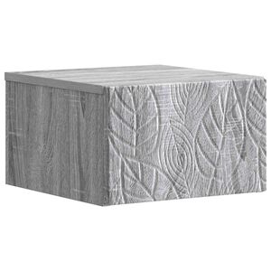 vidaXL Noćni ormarić za montažu na zid Siva Sonoma 49 x 34,5 x 20 cm