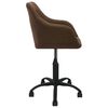 vidaXL Okretna blagovaonska stolica od tkanine smeđa
