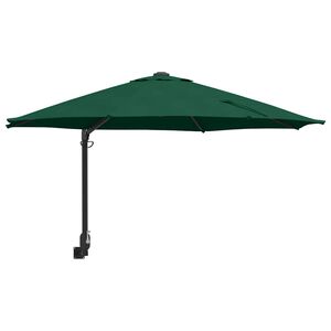 vidaXL Vrtni suncobran 248 x 248 x 148 cm Poliester i čelik Zelena