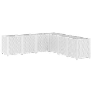 vidaXL Vrtna sadilica bijela 160 x 160 x 53 cm PP