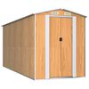 vidaXL Vrtno spremi&scaron;te svjetlosmeđe 192x440x223 cm pocinčani čelik