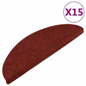 vidaXL Samoljepljivi otirači za stepenice 15 kom 56x17x3 cm crveni