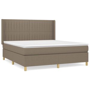 vidaXL Krevet s oprugama i madracem smeđesivi 180x200 cm tkanina