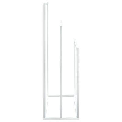 vidaXL Samostojeći stalak za ručnike bijeli 48 x 24 x 79 cm željezni